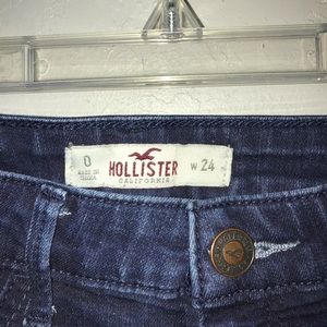 Dark Blue Distressed Hollister Jeans